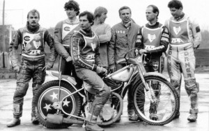 Jezdci ploché dráhy AMK Čakovice Jan Boháč,Jiří Petrásek,Stanislav Klenovec,Jan Klauz,Václav Verner,Ladislav Hudák,Ladislav Černý.